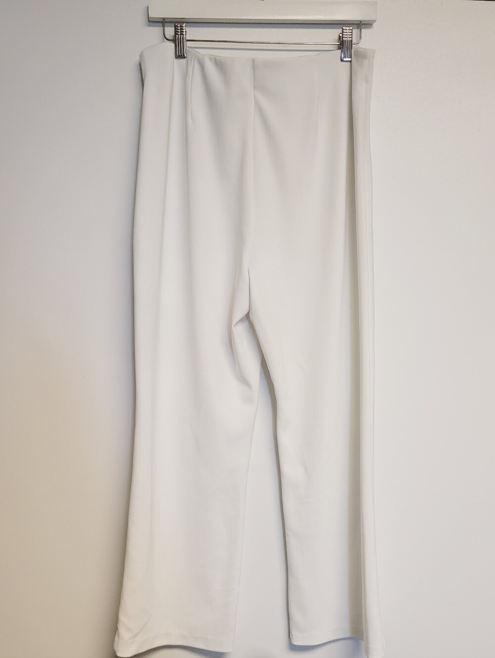 Boston Proper Ivory Coast White High Rise Pull On Slacks Pants L Short Petite - Picture 9 of 10